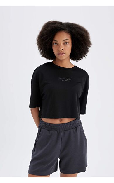 DeFactoFit Standart Fit Sporcu Kısa Paça Modal Şort D1278AX24HSAR231