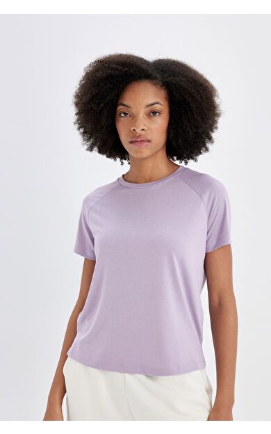 DeFacto DeFactoFit Crop Bisiklet Yaka Sporcu Modal Kısa Kollu Tişört D1280AX24HSPR500