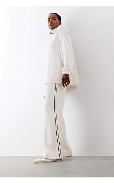 DeFactoFit Wide Leg Geniş Paça Uzun Boy Skuba Dalgıç Kumaş Sporcu Pantolon