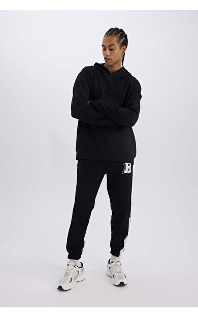 DeFacto DeFactoFit NBA Boston Celtics Standart Fit Beli Bağcıklı Cepli Jogger Eşofman Altı