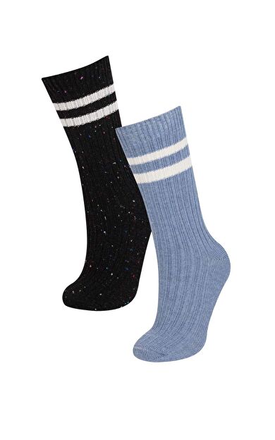 DeFacto Erkek 2'li Pamuklu Kışlık Bot Çorabı