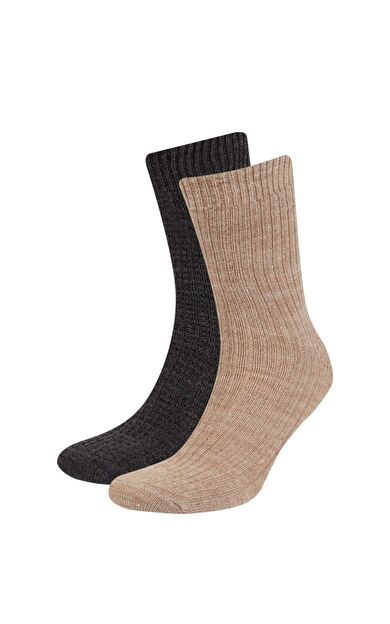 DeFacto Erkek 2'li Yün Akrilik Kışlık Çorap D1589AXNSKR1