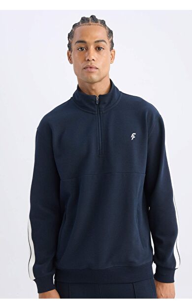 DeFactoFit Standart Fit Dik Yaka Sporcu Sweatshirt D1953AX24AUNV146