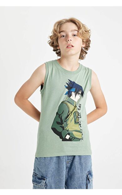 DeFactoFit Erkek Çocuk Bisiklet Yaka Baskılı Atlet D2193A824HSGN1125