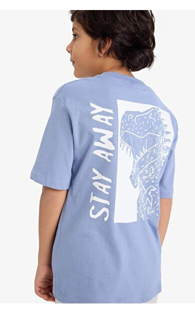 DeFactoFit Erkek Çocuk Regular Fit Bisiklet Yaka Baskılı Kısa Kollu Tişört D2238A824HSPR469