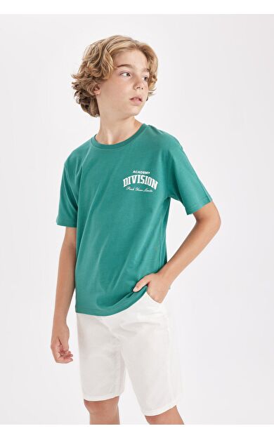DeFacto DeFactoFit Erkek Çocuk Oversize Fit Bisiklet Yaka Baskılı Kısa Kollu Tişört D2242A824HSGN115