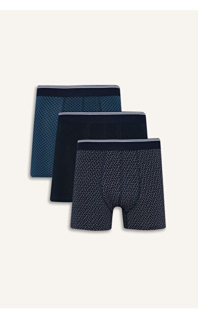 DeFacto Regular Fit Baskılı 3'lü Boxer D2314AX25AUNV135