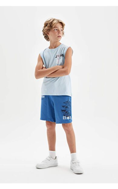 DeFactoFit Erkek Çocuk Baskılı Şort D2424A824HSBE776