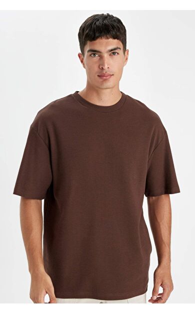 DeFacto DeFactoFit Relax Fit Bisiklet Yaka Kısa Kollu Tişört D2531AX24AUBN497