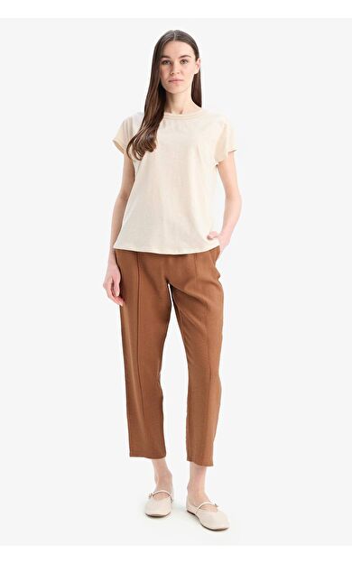 Jogger Fit Esnek Belli Düz Paça Pantolon