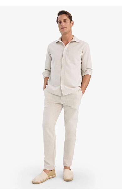 DeFacto Yazlık Jogger Pantolon Slim Fit Dar Kesim Düz Paça Pamuklu Cepli D2671AX25SMBG74