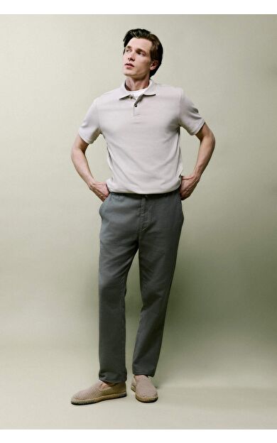 DeFacto Regular Fıt Beli Lastikli Pamuklu Pantolon