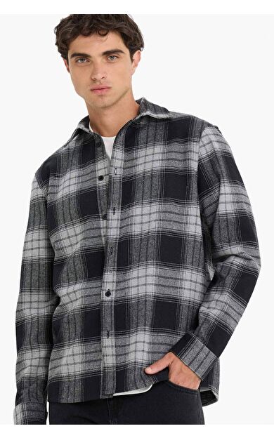 DeFacto Regular Fit Kareli Oduncu Uzun Kollu Gömlek