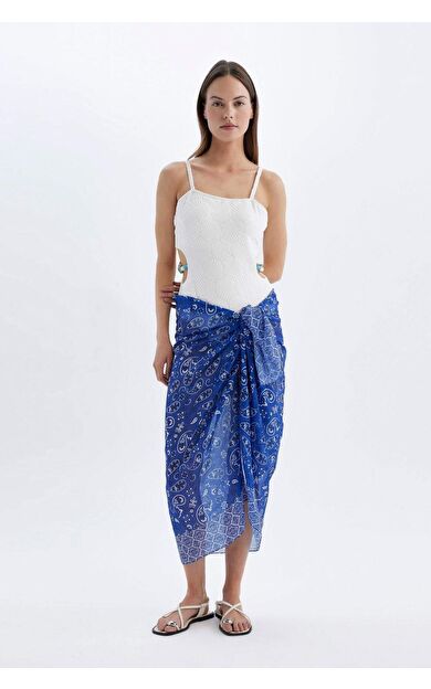 Fall in Love Regular Fit Desenli Vual Plaj Kıyafeti D2745AXNSBE114