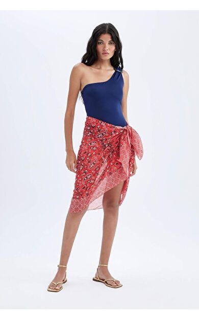 Fall in Love Regular Fit Desenli Vual Plaj Kıyafeti D2745AXNSRD197