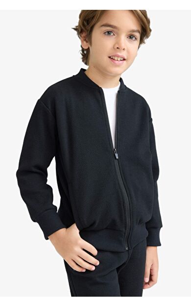 DeFacto Erkek Çocuk Kolej Yaka Bomber Cardigan