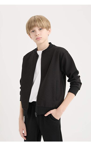 DeFacto Erkek Çocuk Kolej Yaka Bomber Hırka D2803A825SPBK81