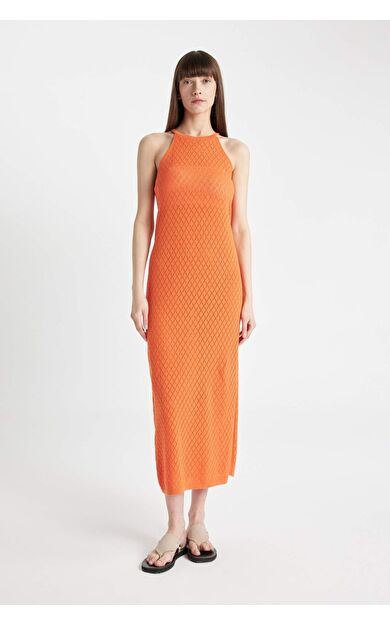 Regular Fit Halter Yaka Elbise