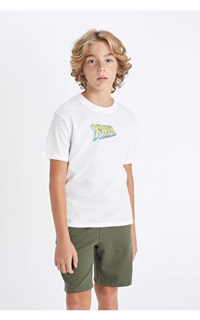 DeFactoFit Erkek Çocuk X-Men Bisiklet Yaka Sırt Baskılı Kısa Kollu Tişört