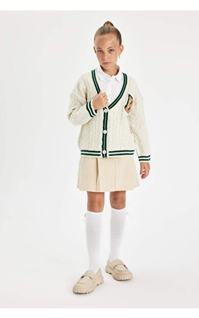 Kız Çocuk Pileli Gabardin Etek D2916A824WNBG743