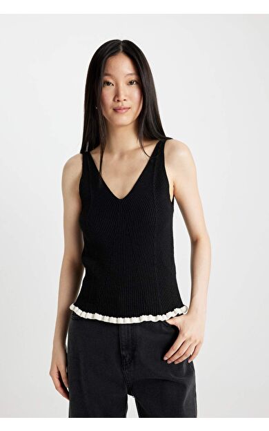 DeFactoFit Fitted V Yaka Ribana Atlet