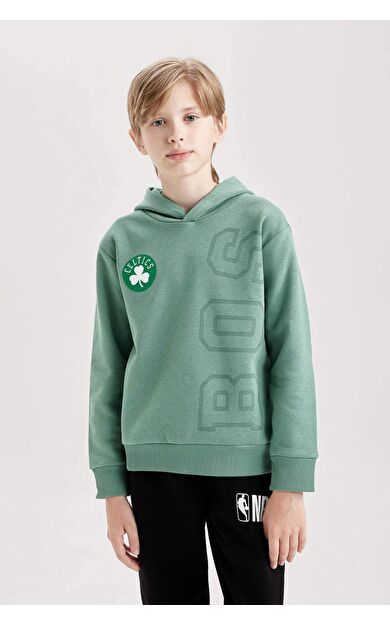 DeFacto Erkek Çocuk NBA Boston Celtics Bisiklet Yaka Sırt Baskılı Sweatshirt