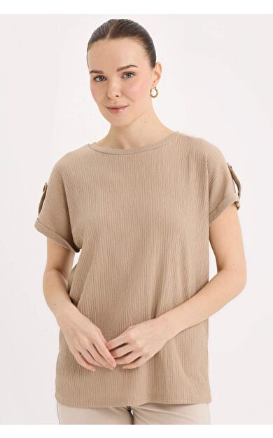 DeFacto Regular Fit Bisiklet Yaka Casual Kısa Kollu Tişört