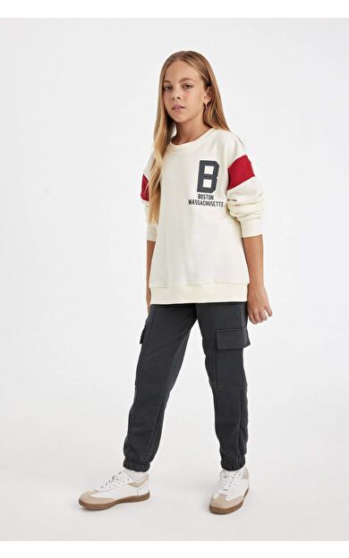 DeFacto Kız Çocuk Kargo Jogger Pantolon