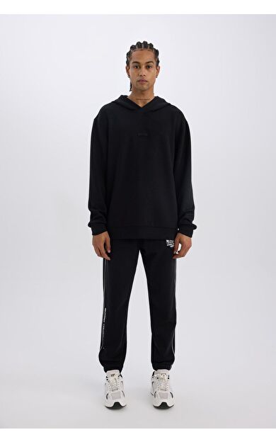 DeFacto DeFactoFit Kalın Jogger Eşofman Altı NBA Wordmark Standart Fit Cepli Esnek Bantlı Paça