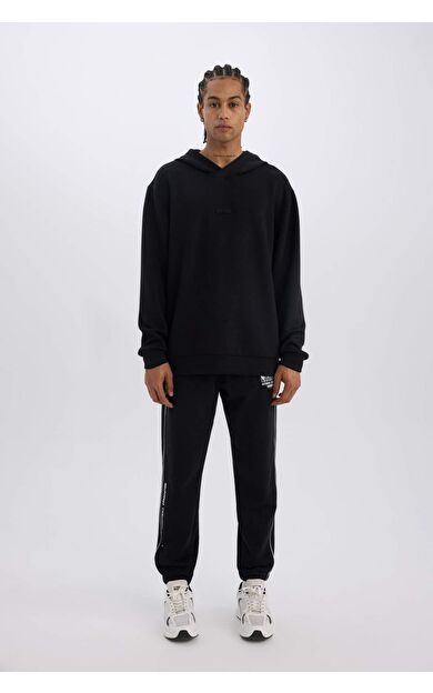 DeFacto DeFactoFit Kalın Jogger Eşofman Altı NBA Wordmark Standart Fit Cepli Esnek Bantlı Paça