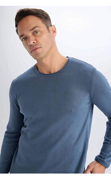 DeFacto Relax Fit Bisiklet Yaka Triko Kazak D3278AX24WNIN34