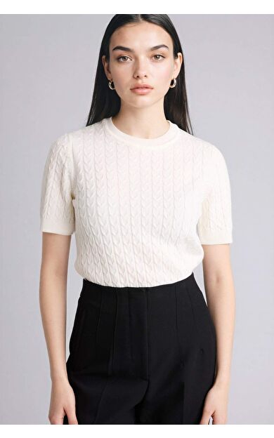 Regular Fıt Bisiklet Yaka Kazak