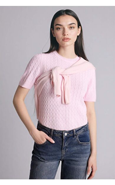 Regular Fıt Bisiklet Yaka Kazak