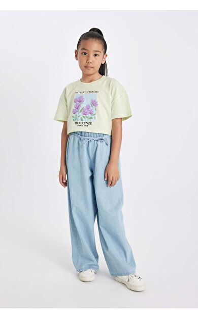 Kız Çocuk Wide Leg Geniş Paça Jean Pantolon D3355A824HSNM39
