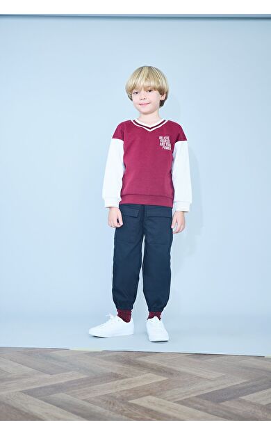 DeFacto Erkek Bebek Regular Fit Jogger Paça Gabardin Pantolon