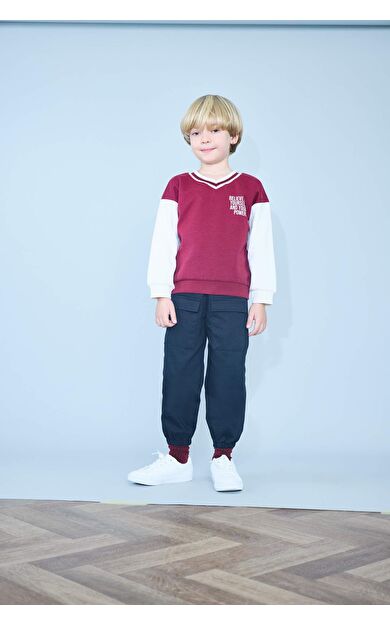 DeFacto Erkek Bebek Regular Fit Jogger Paça Gabardin Pantolon