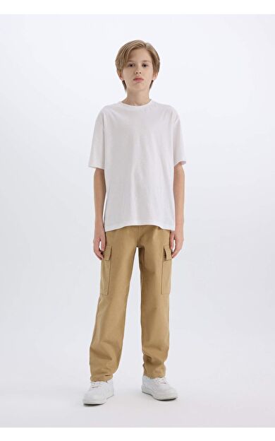 DeFacto Erkek Çocuk Loose Fit Standart Paça Gabardin Pantolon