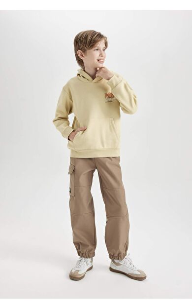 DeFacto Erkek Çocuk Jogger Paça Pelüş Polar Astarlı Pantolon D3460A824WNBG315