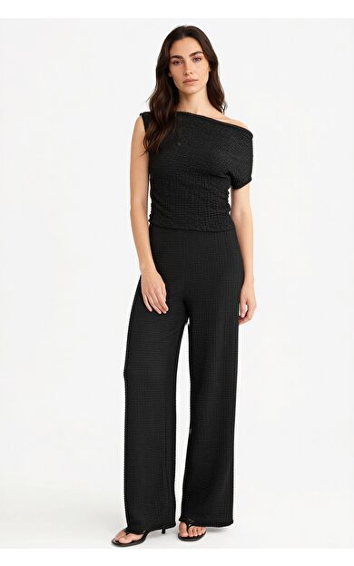 DeFacto Wide Leg Bürümcük Trousers D3570AX25AUBK81