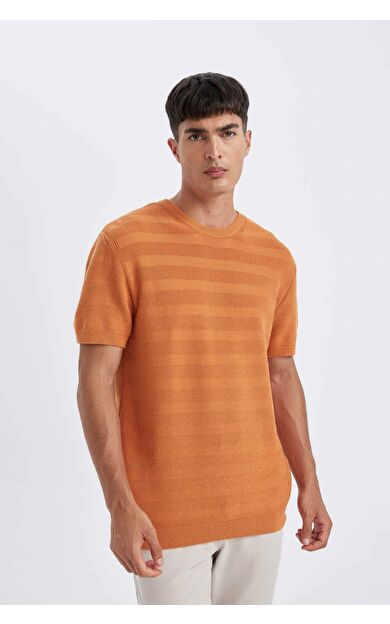 DeFactoFit Standart Fit Bisiklet Yaka Pamuklu Tişört