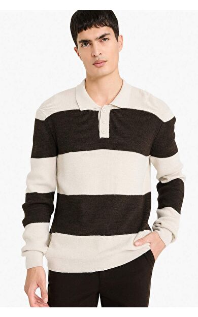DeFacto Standart Fit Polo Yaka Triko Kazak