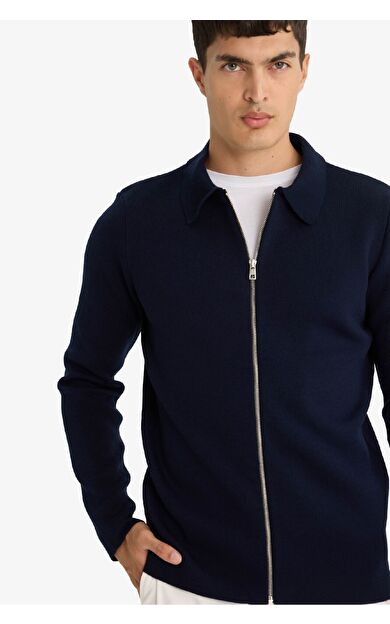 DeFacto Standart Fit Polo Yaka Triko Hırka D3592AX25WNNV64