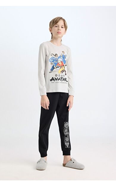 DeFacto Erkek Çocuk Avatar the Last Airbender Regular Fit Uzun Kollu Üst Uzun Alt Pijama Takımı