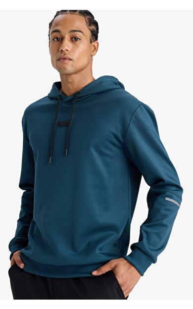 DeFactoFit Standart Fit Bisiklet Yaka Sporcu Sweatshirt D3736AX24WNBE821