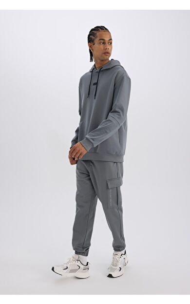 DeFacto DeFactoFit Sporcu Jogger Eşofman Altı Standart Fit Üç Cepli Beli Bağcıklı Lastikli Paça D3741AX24WNGR211