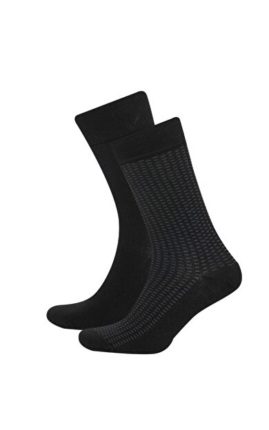 DeFacto Erkek Dikişsiz 2'li Bambu Uzun Çorap D3777AXNSBK26