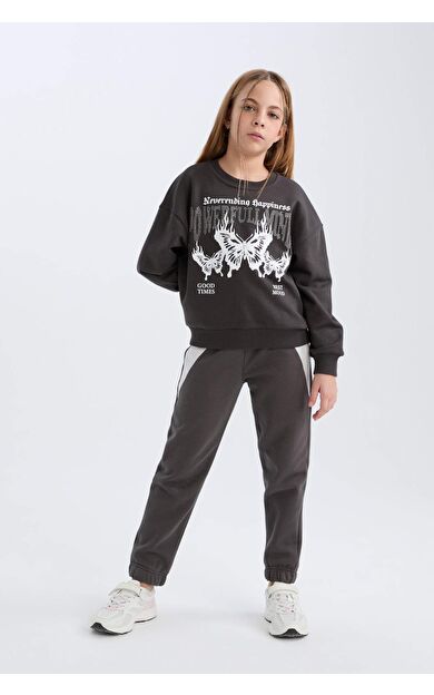 DeFacto Kız Çocuk Beli Paçası Lastikli Jogger Eşofman Altı D3841A824WNAR227