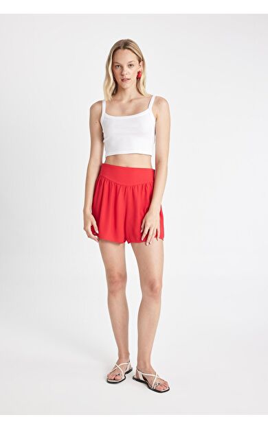 DeFacto DeFactoFit Regular Fit Normal Bel Kısa Paça Maroken Şort