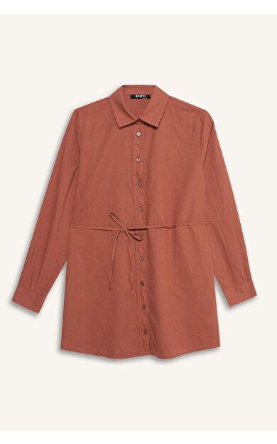 DeFacto Regular Fit Poplin Uzun Kollu Tunik