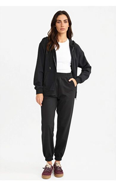 DeFacto Jogger Fit Basic Düz Cepli Sweatshirt Kumaşı Pantolon